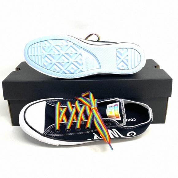 Converse Ctas Low Top Canvas Black Wedding 171213C-BLWT Custom Sneakers Women's - Picture 8 of 13